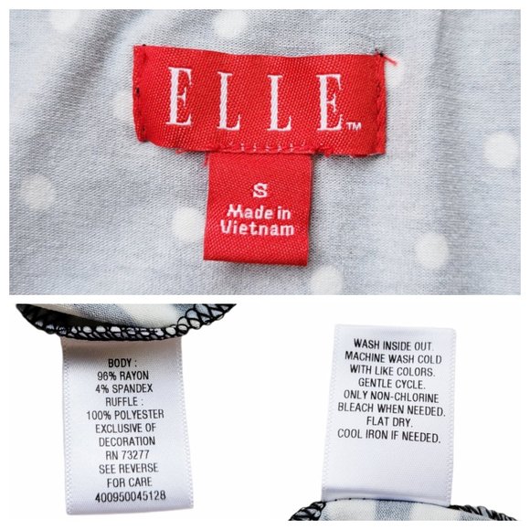 Elle Summer Dress Polka Dot Black and White Ruffled Adjustable Spaghetti Strap - Picture 7 of 8